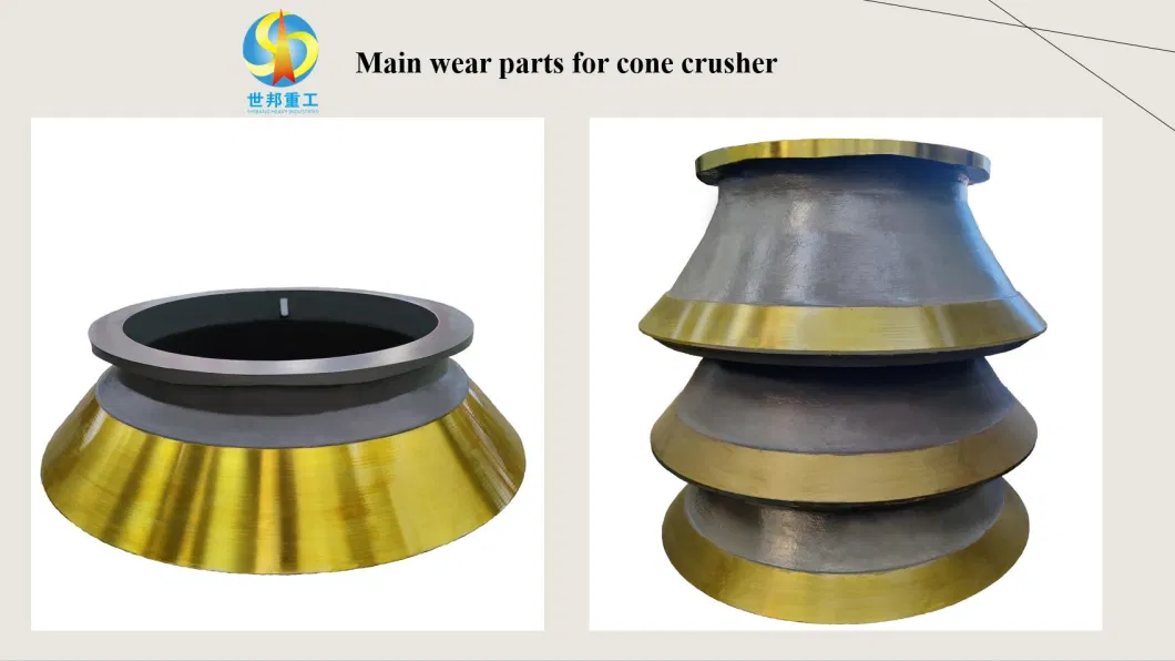 High Quality Casting Steel Bowl Liner and Mantle for Cone Crusher Wear Parts